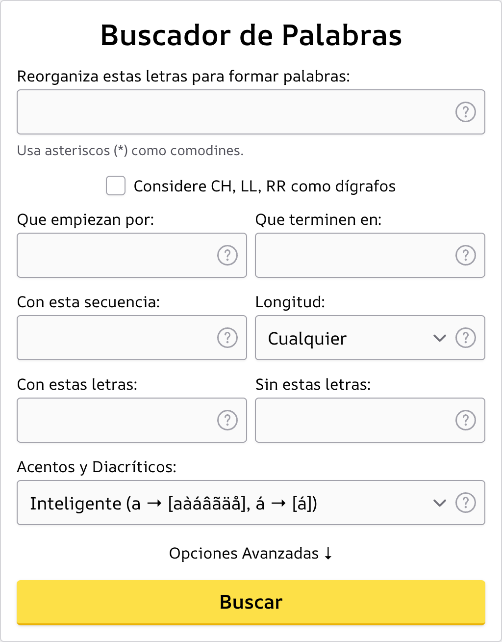 Buscador de Palabras Screenshot